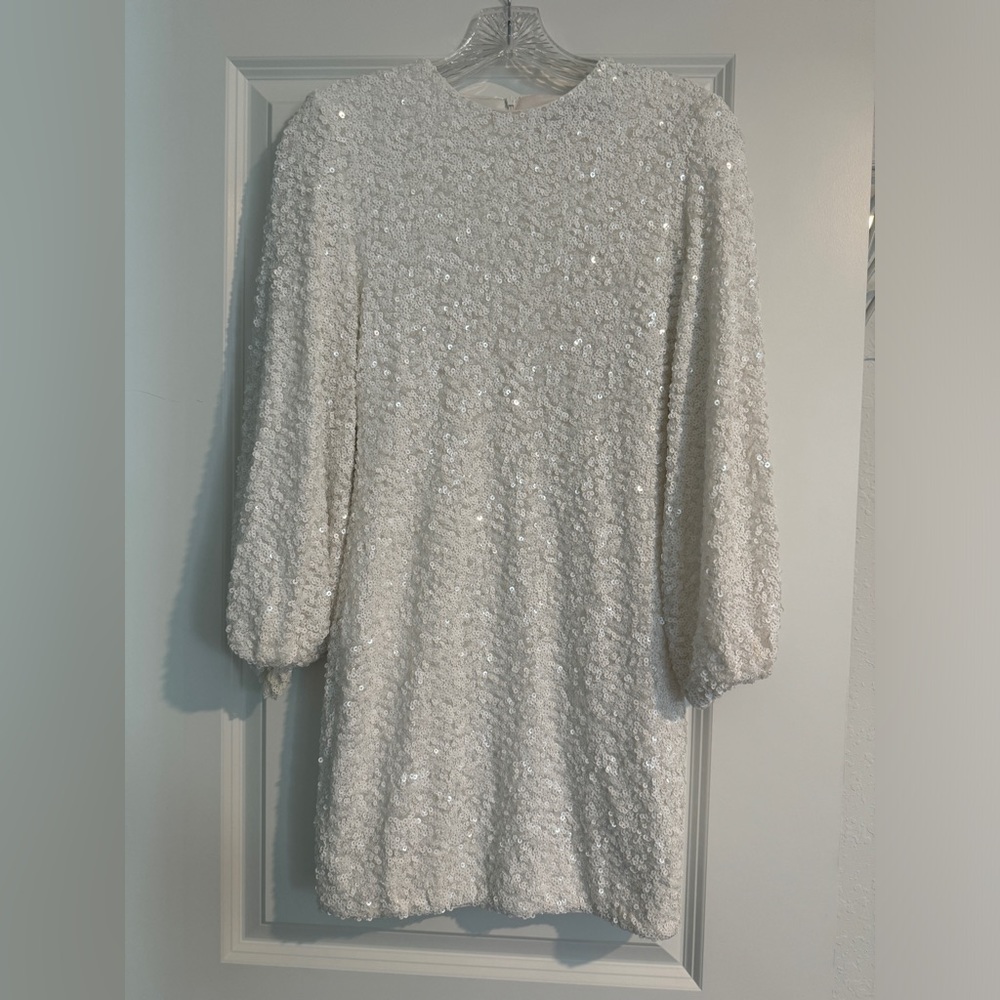 White Sequin Dress